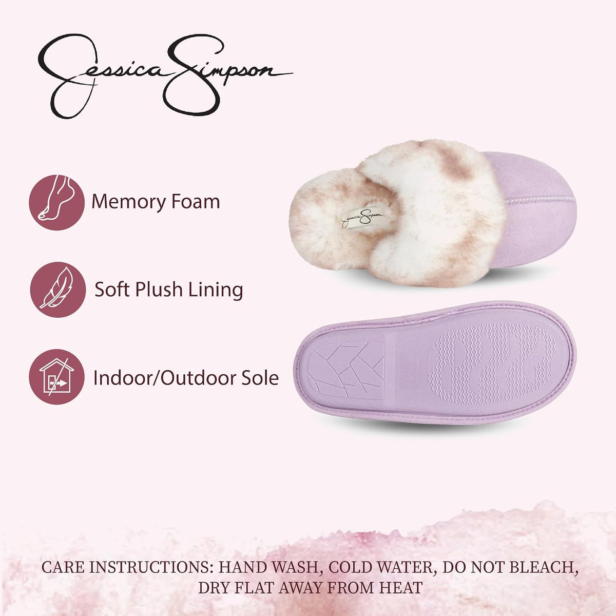 Indulge in Ultimate Comfort with Jessica Simpson's Faux Fur Memory Foam Slippers - Cozy, Stylish, and Slip-Resistant!